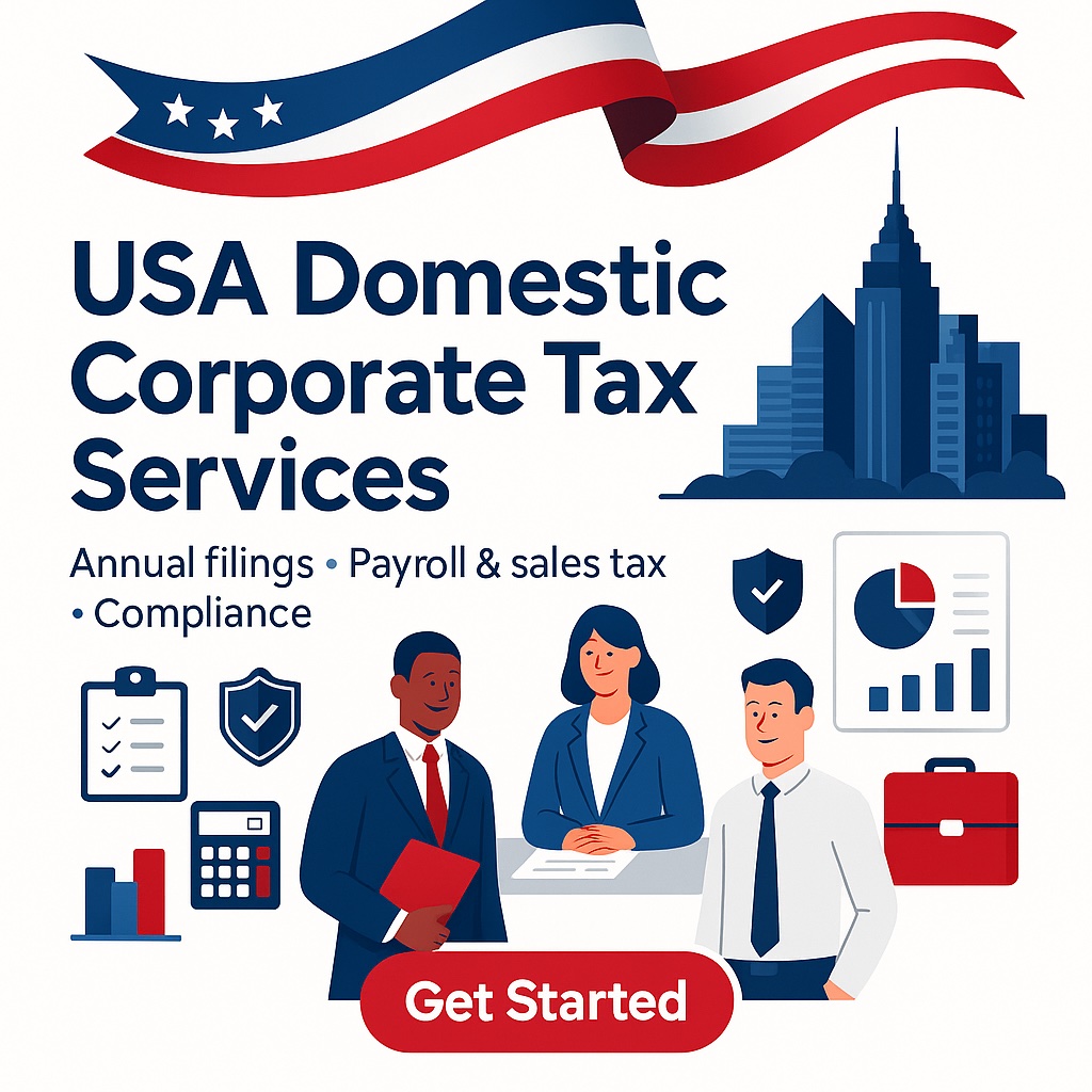 corporate tax service usa illustration